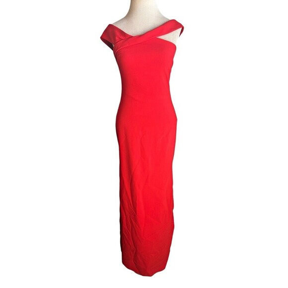 Likely Dress 4 Red Darrah Off Shoulder Long Double Slit Evening Gown Formal Maxi - Picture 2 of 8